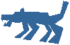 blauer Langdog-Hund